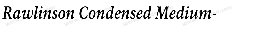 Rawlinson Condensed Medium字体转换